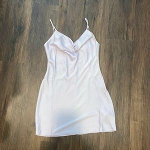 Urban Outfitters - Satin Cowl Neck Mini Dress (pastel purple)